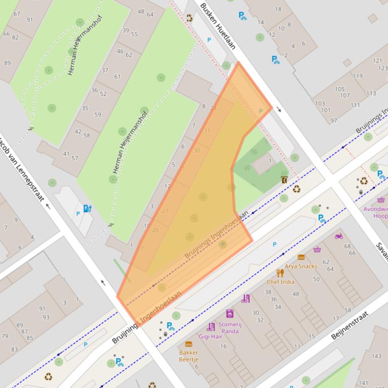 Kaart van postcodegebied 2273TE.