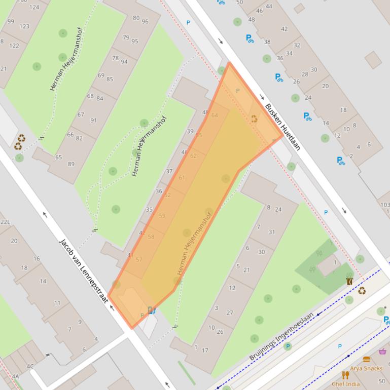 Kaart van postcodegebied 2273TH.