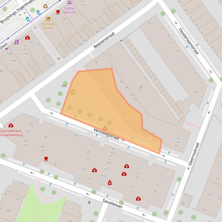 Kaart van postcodegebied 2273VB.