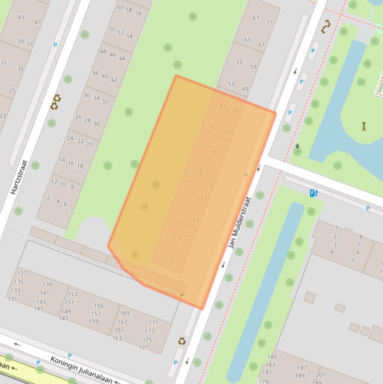 Kaart van postcodegebied 2273VE.