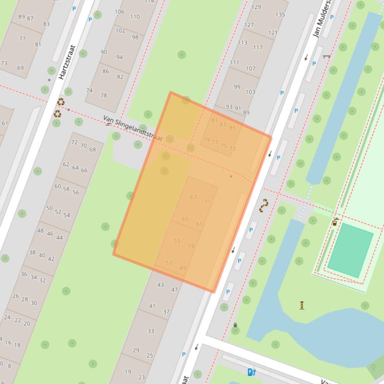 Kaart van postcodegebied 2273VG.