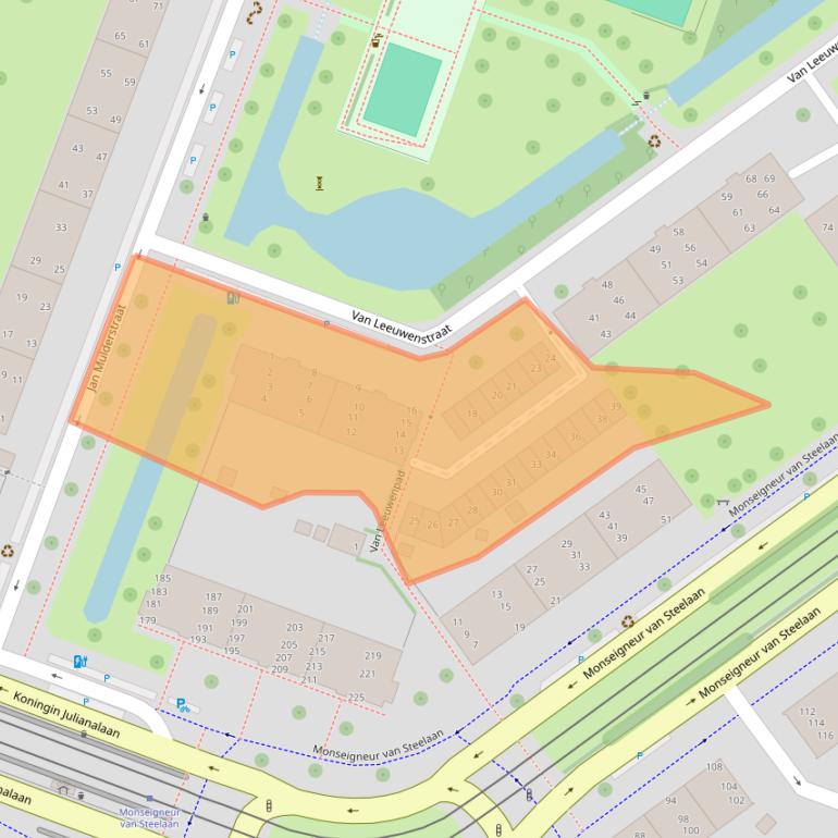 Kaart van postcodegebied 2273VM.