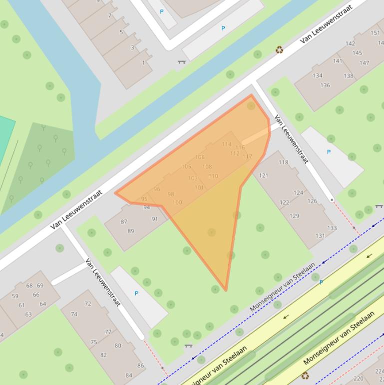 Kaart van postcodegebied 2273VR.