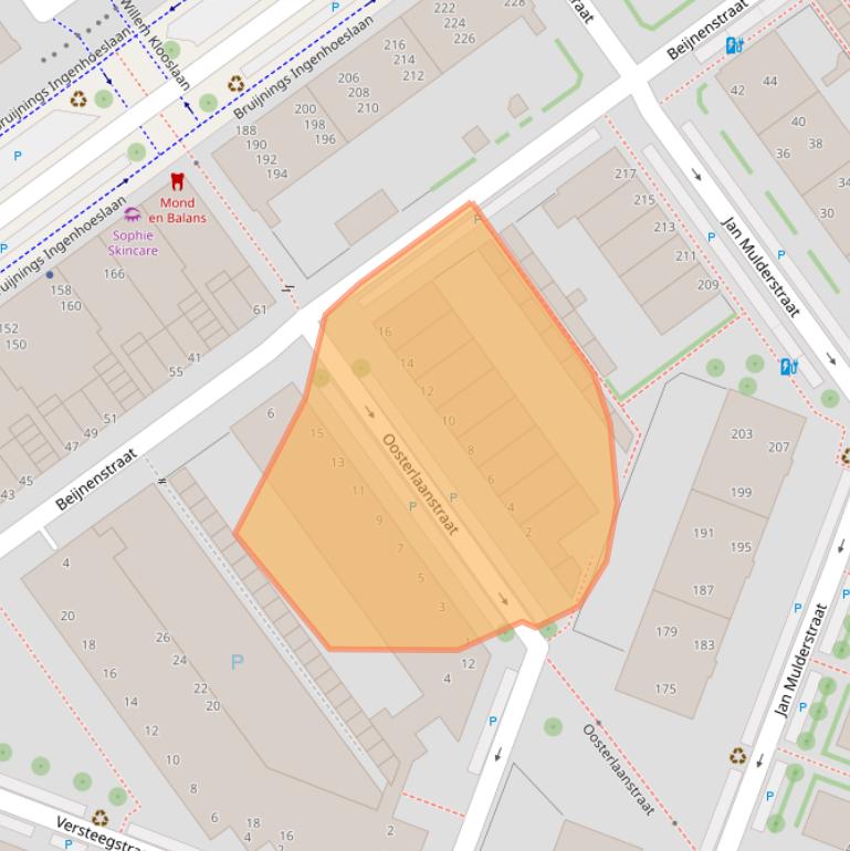 Kaart van postcodegebied 2273WD.