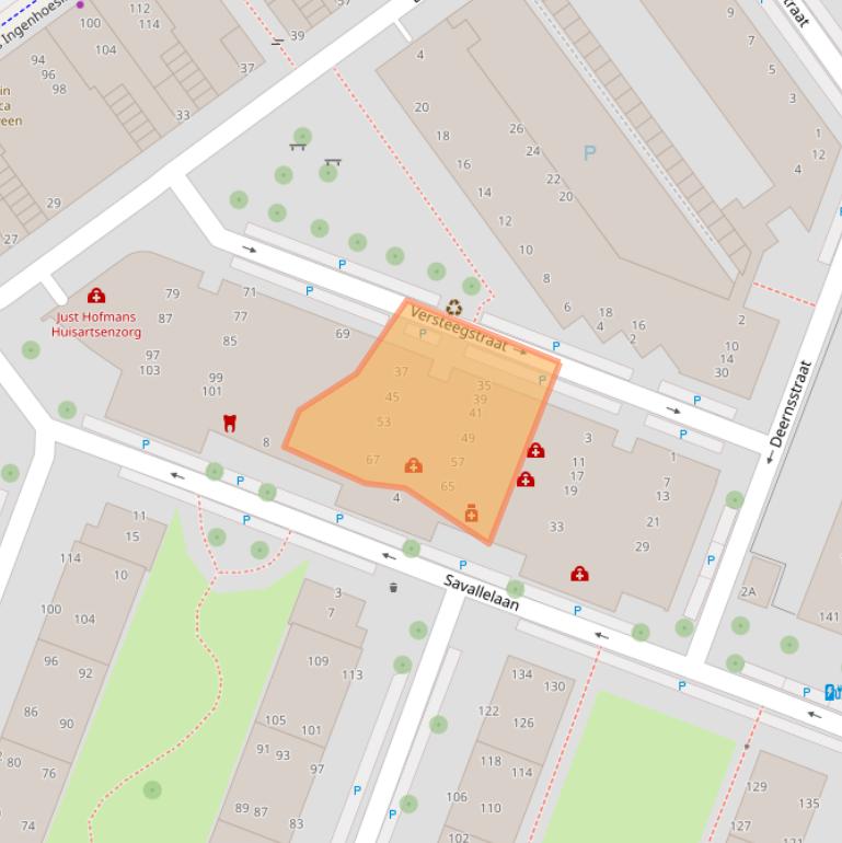 Kaart van postcodegebied 2273WG.