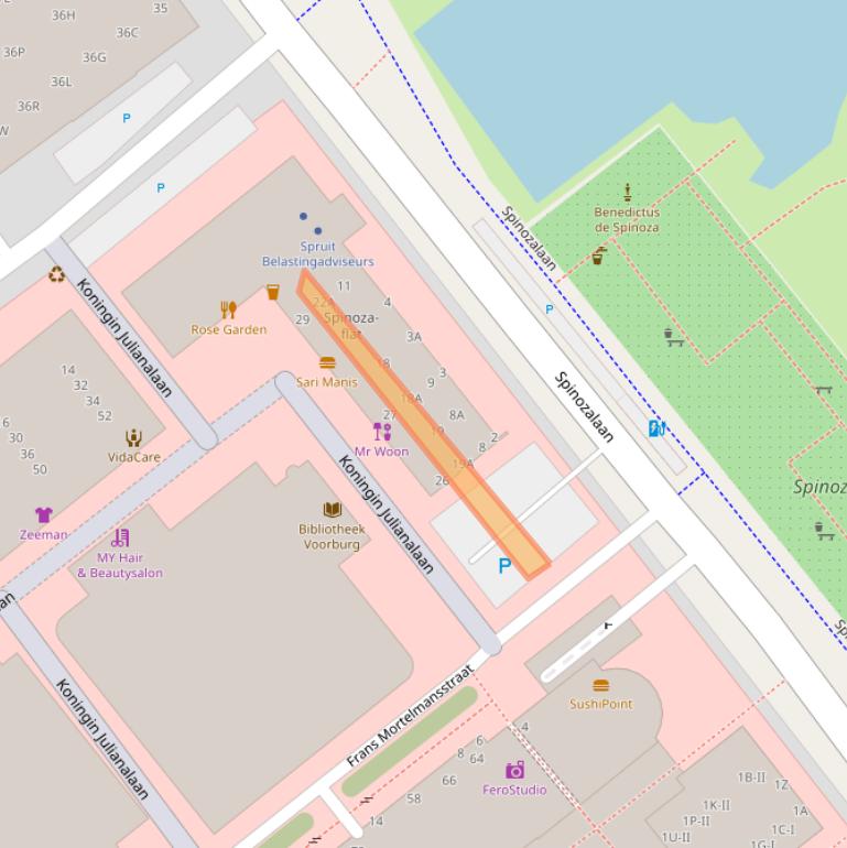 Kaart van postcodegebied 2273XB.