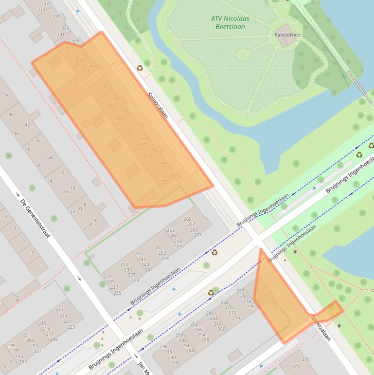 Kaart van postcodegebied 2273XK.