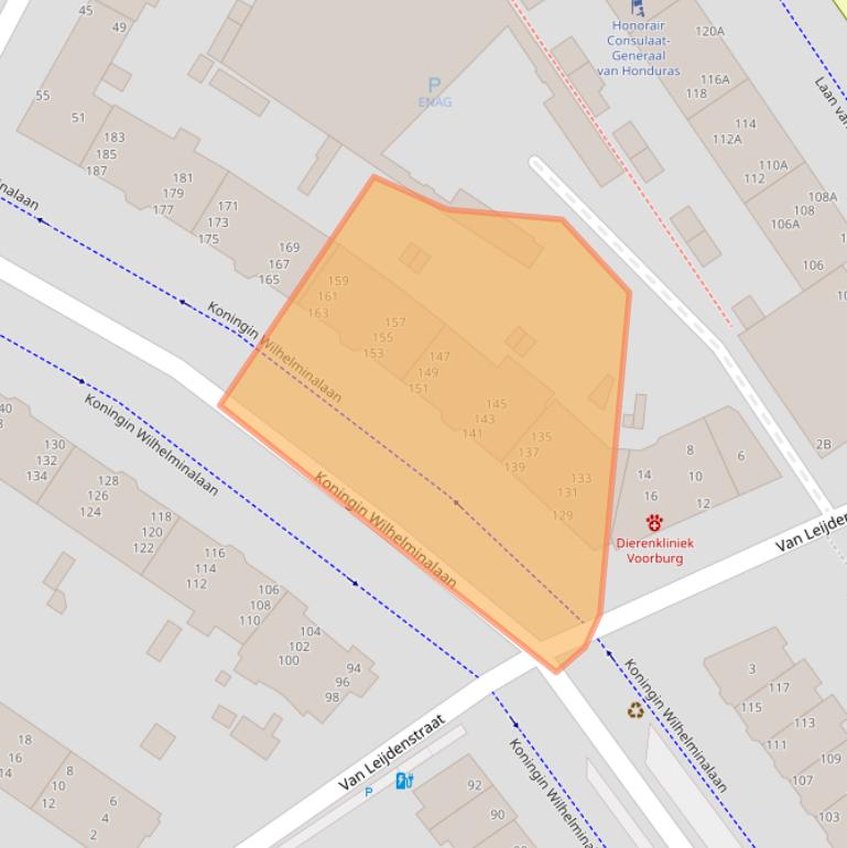 Kaart van postcodegebied 2274AC.