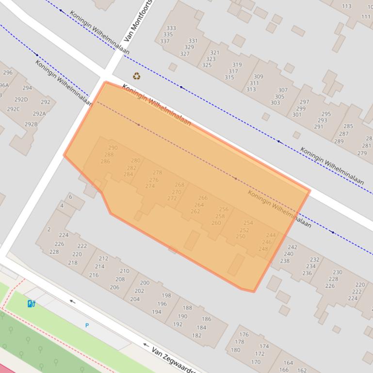 Kaart van postcodegebied 2274AS.