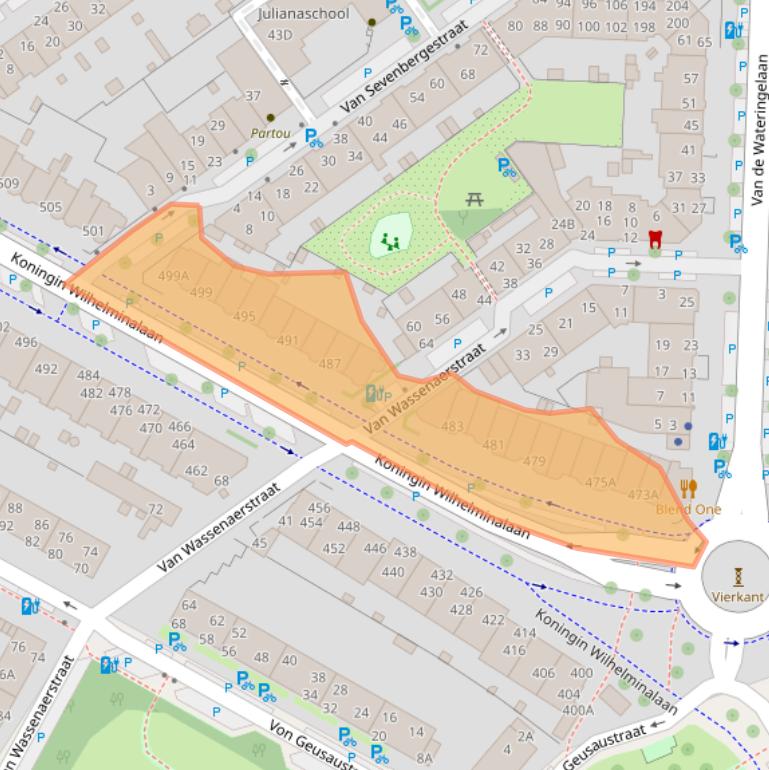 Kaart van postcodegebied 2274BC.