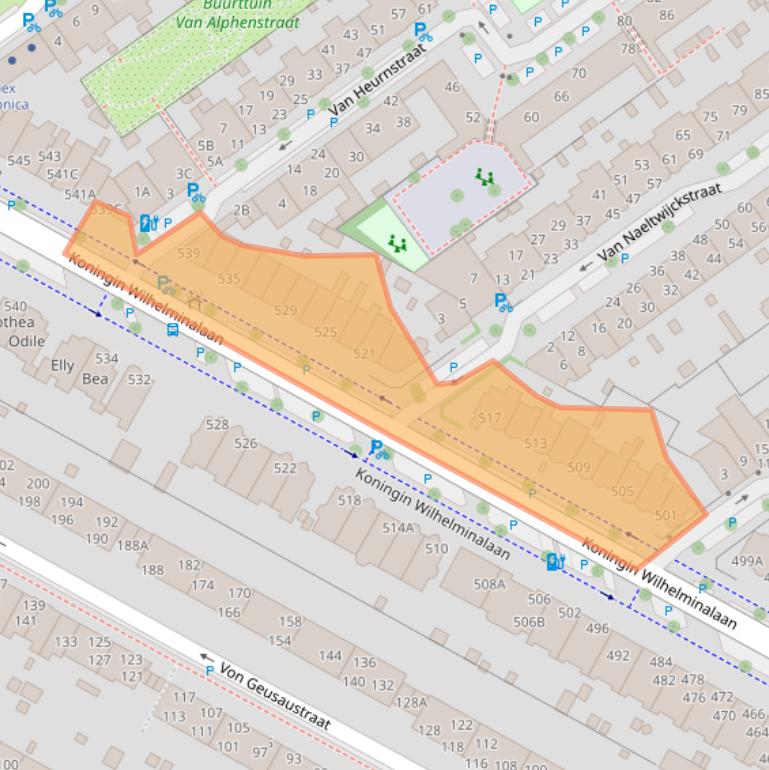 Kaart van postcodegebied 2274BD.