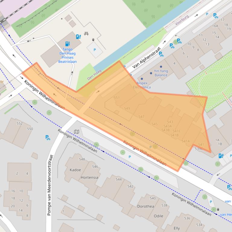 Kaart van postcodegebied 2274BE.