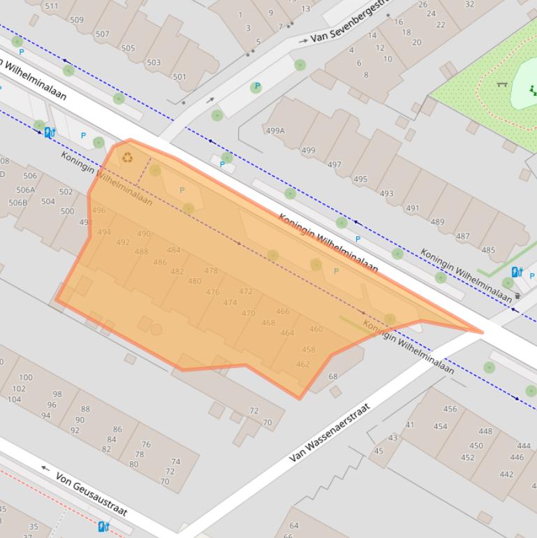 Kaart van postcodegebied 2274BK.