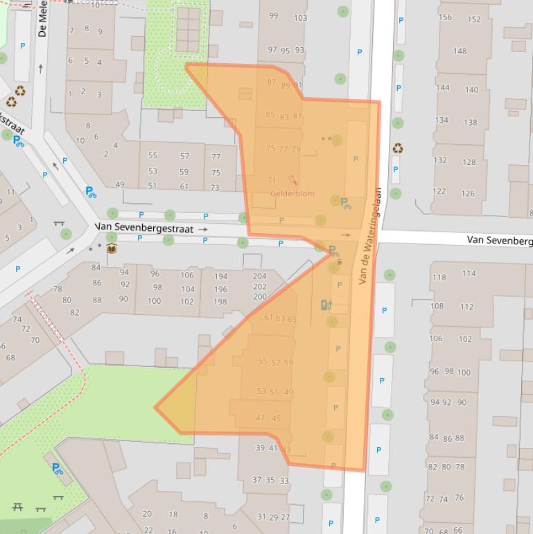 Kaart van postcodegebied 2274CB.
