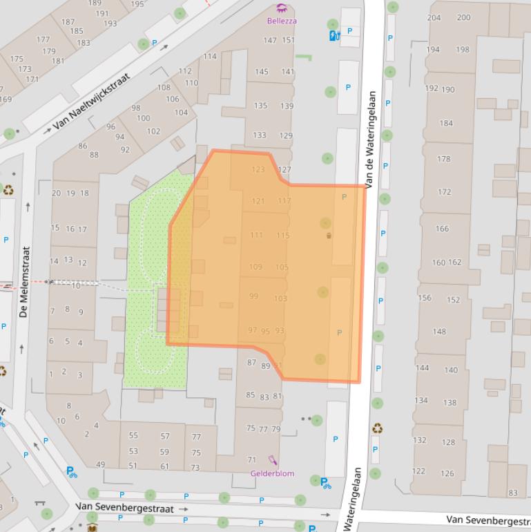Kaart van postcodegebied 2274CC.