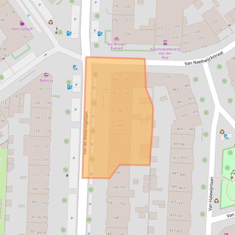 Kaart van postcodegebied 2274CM.