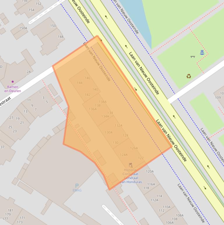 Kaart van postcodegebied 2274EL.