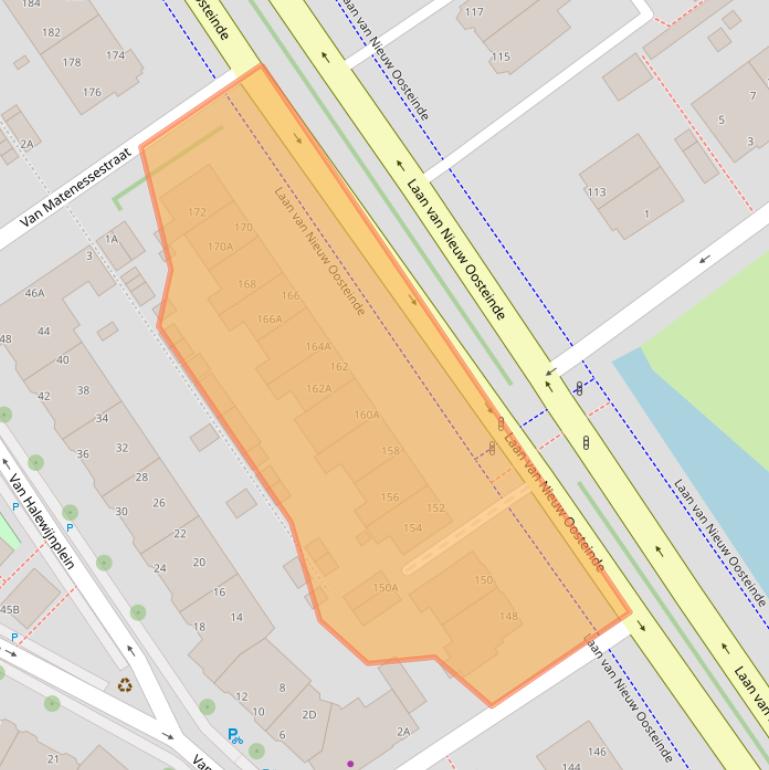 Kaart van postcodegebied 2274EM.