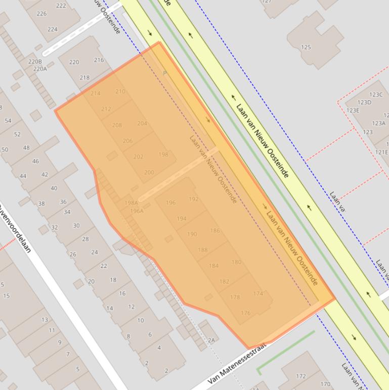 Kaart van postcodegebied 2274EN.