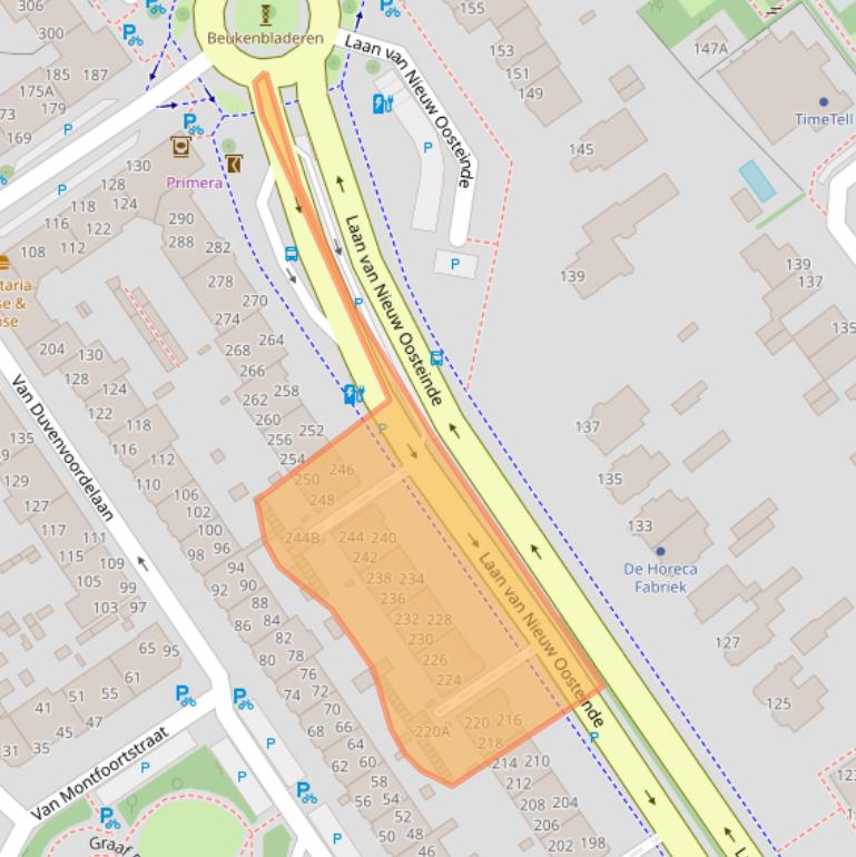 Kaart van postcodegebied 2274EP.