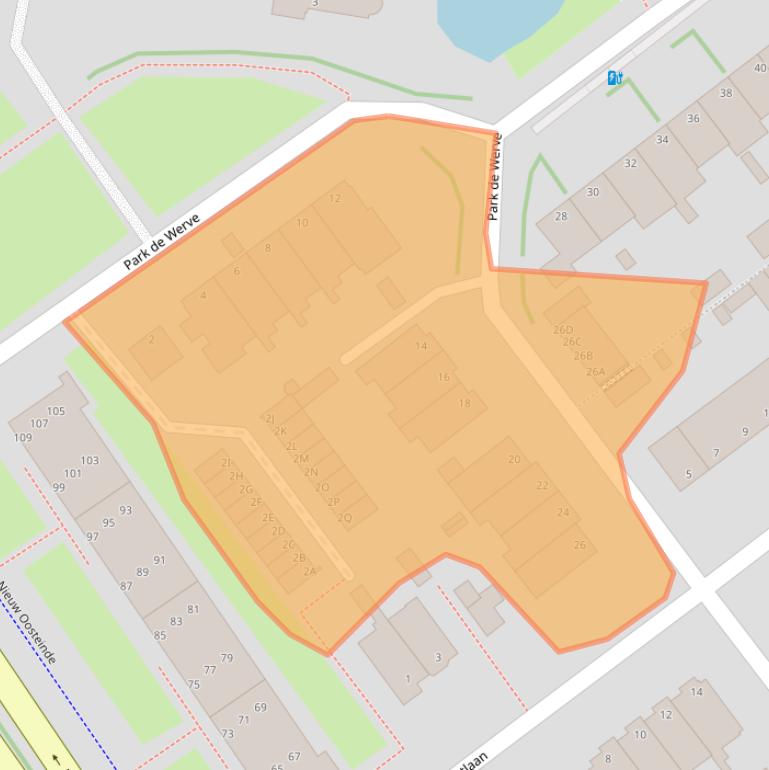 Kaart van postcodegebied 2274ET.