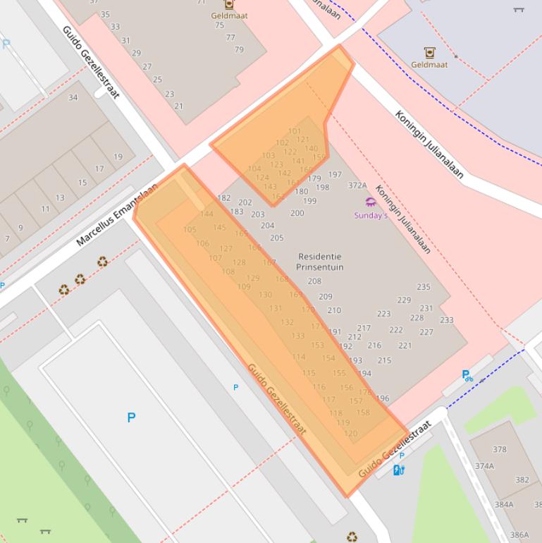 Kaart van postcodegebied 2274EX.