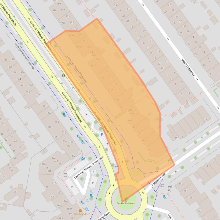 Kaart van postcodegebied 2274GA.