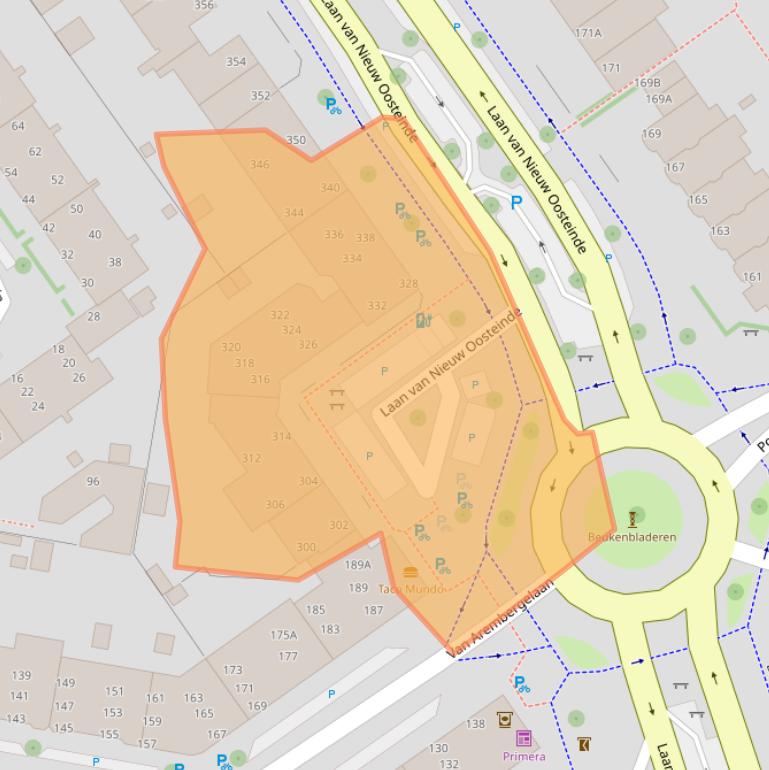 Kaart van postcodegebied 2274GG.