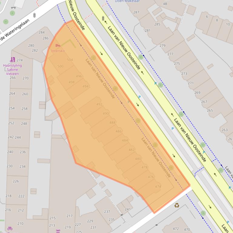 Kaart van postcodegebied 2274GL.