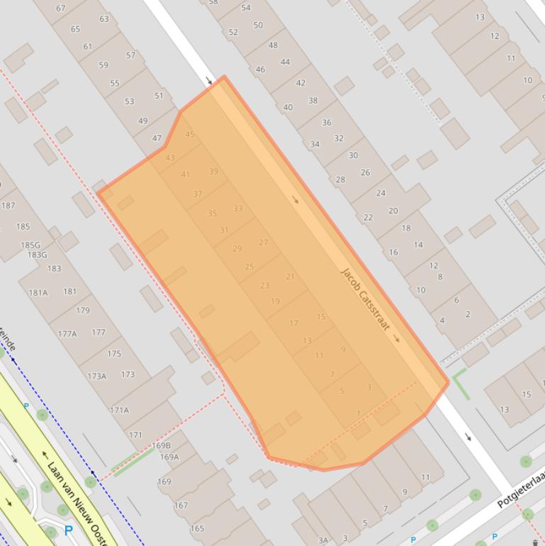 Kaart van postcodegebied 2274GS.
