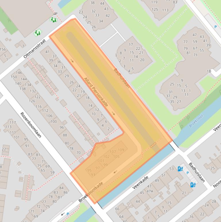 Kaart van postcodegebied 2274HE.