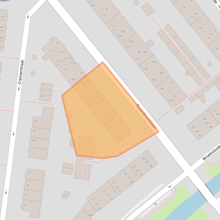 Kaart van postcodegebied 2274HJ.