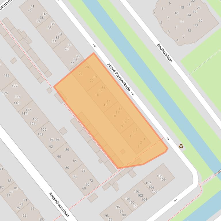 Kaart van postcodegebied 2274HP.