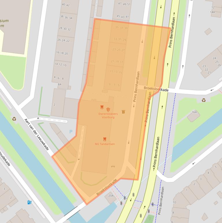 Kaart van postcodegebied 2274HT.