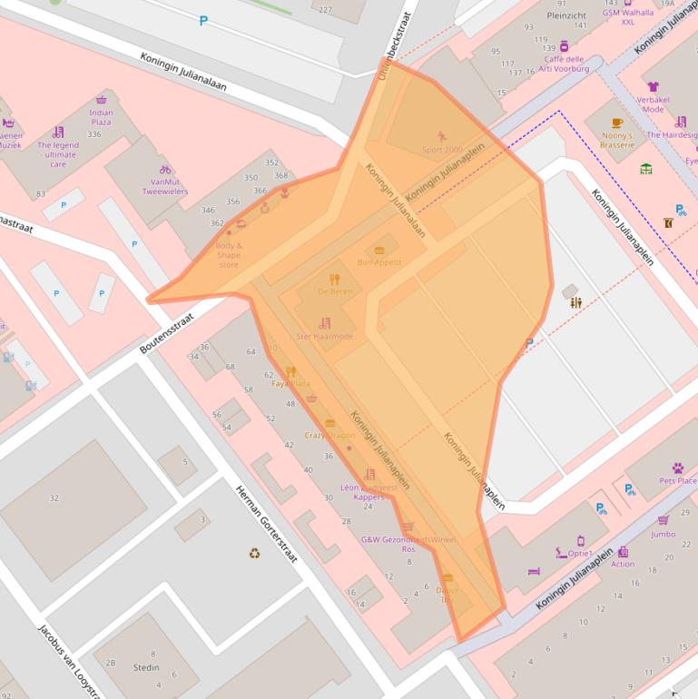 Kaart van postcodegebied 2274JD.