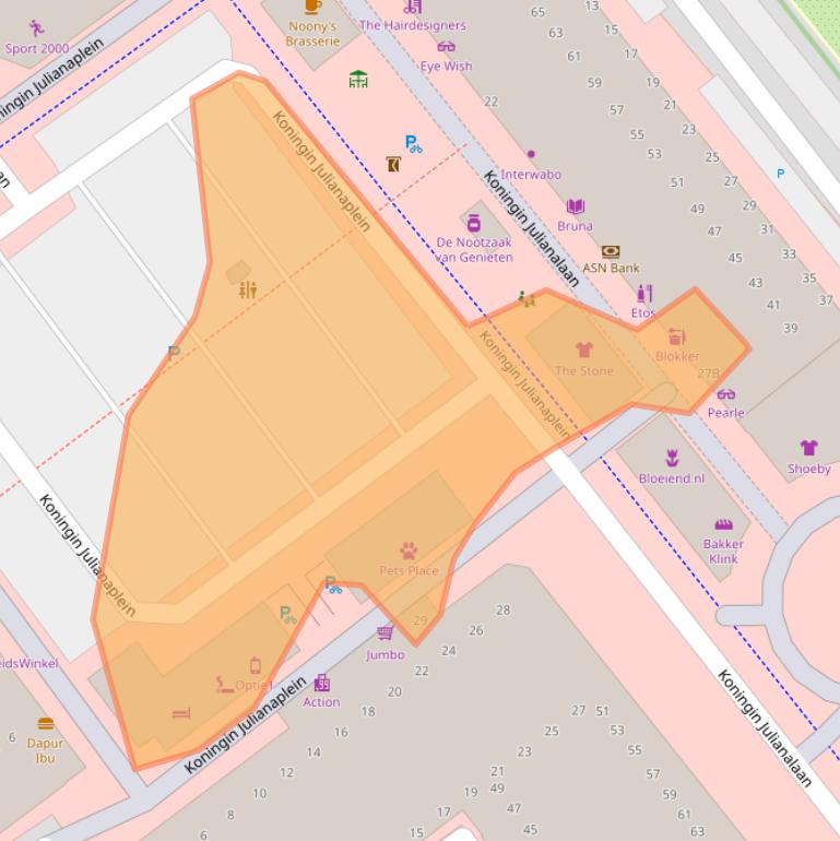 Kaart van postcodegebied 2274JE.