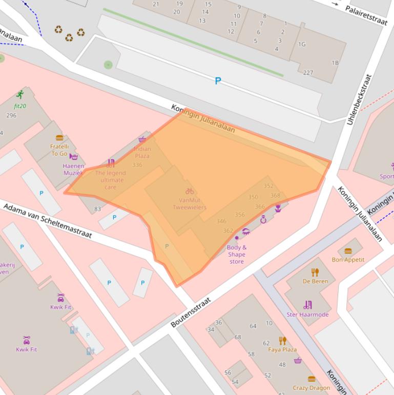 Kaart van postcodegebied 2274JT.