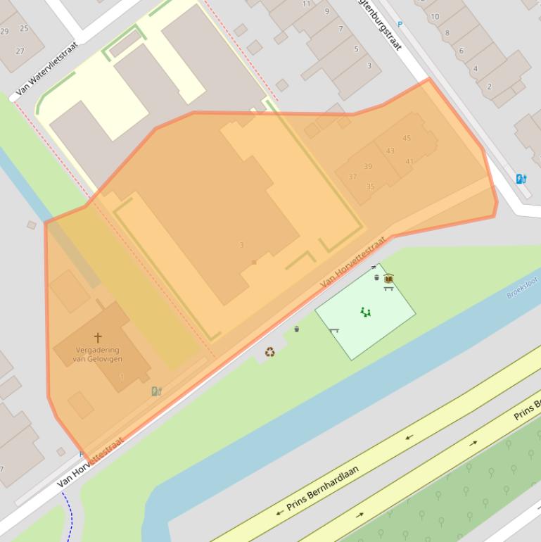 Kaart van postcodegebied 2274JW.