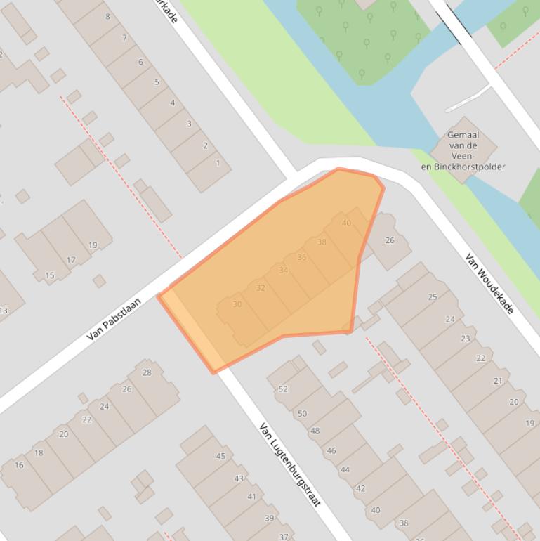 Kaart van postcodegebied 2274KG.