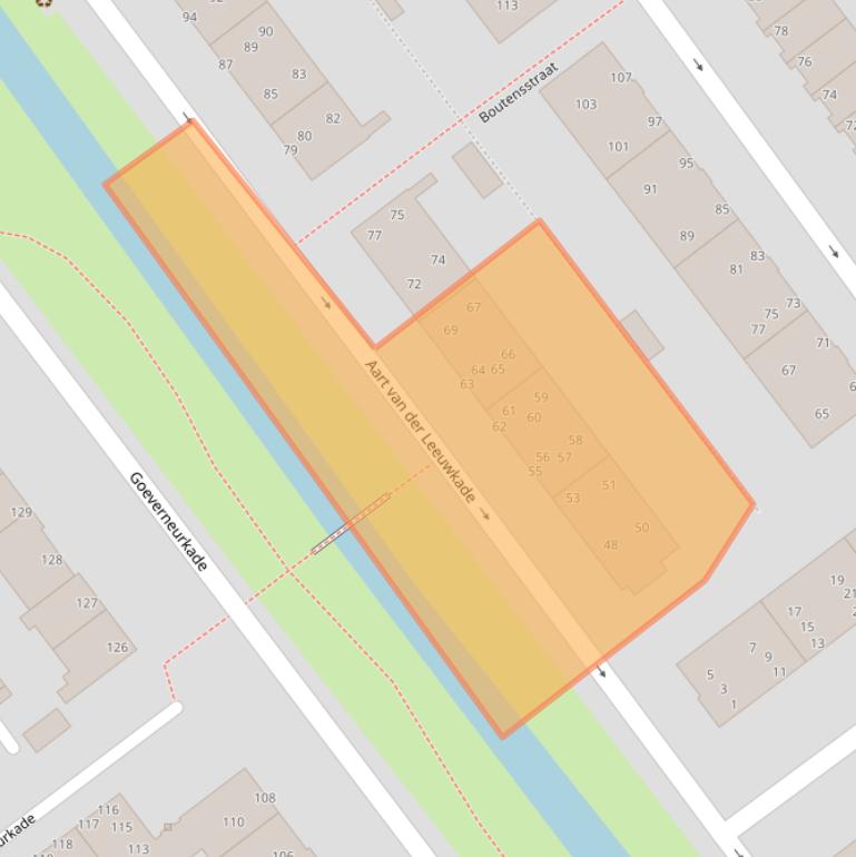 Kaart van postcodegebied 2274LA.