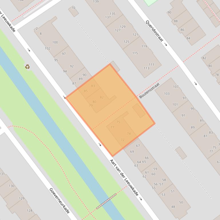 Kaart van postcodegebied 2274LB.