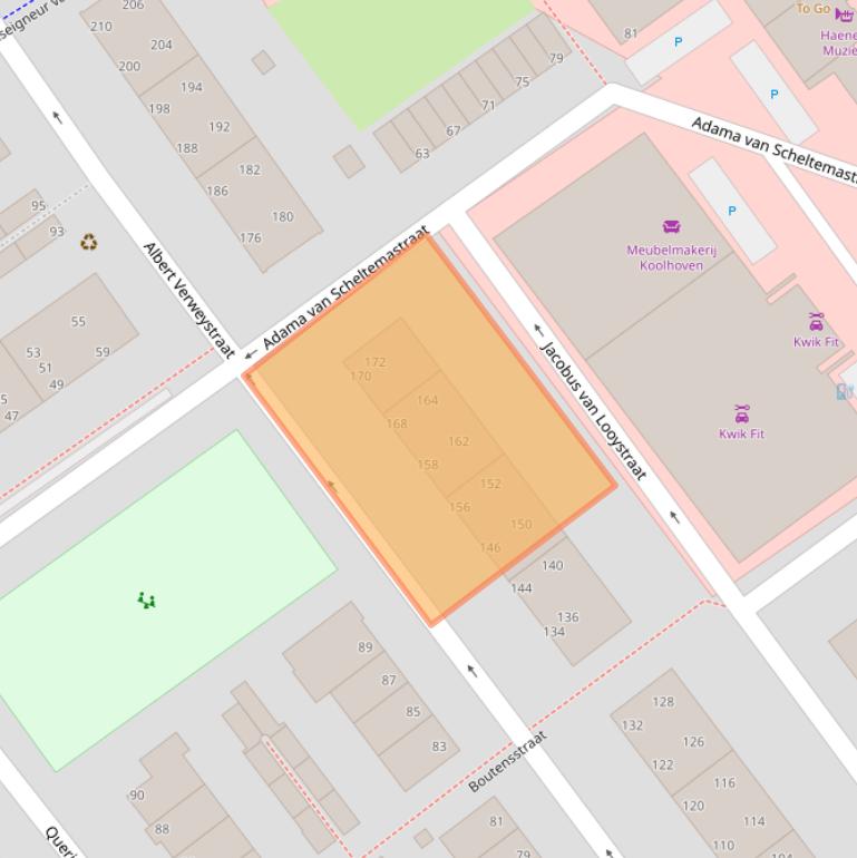 Kaart van postcodegebied 2274LN.