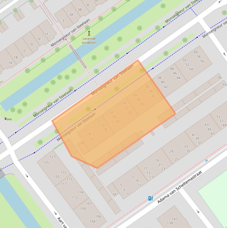 Kaart van postcodegebied 2274LR.