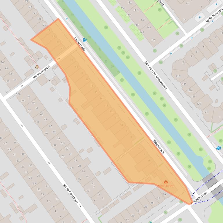 Kaart van postcodegebied 2274LT.