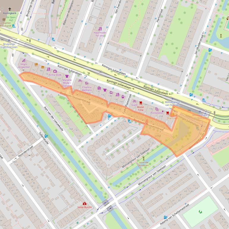 Kaart van postcodegebied 2274LX.