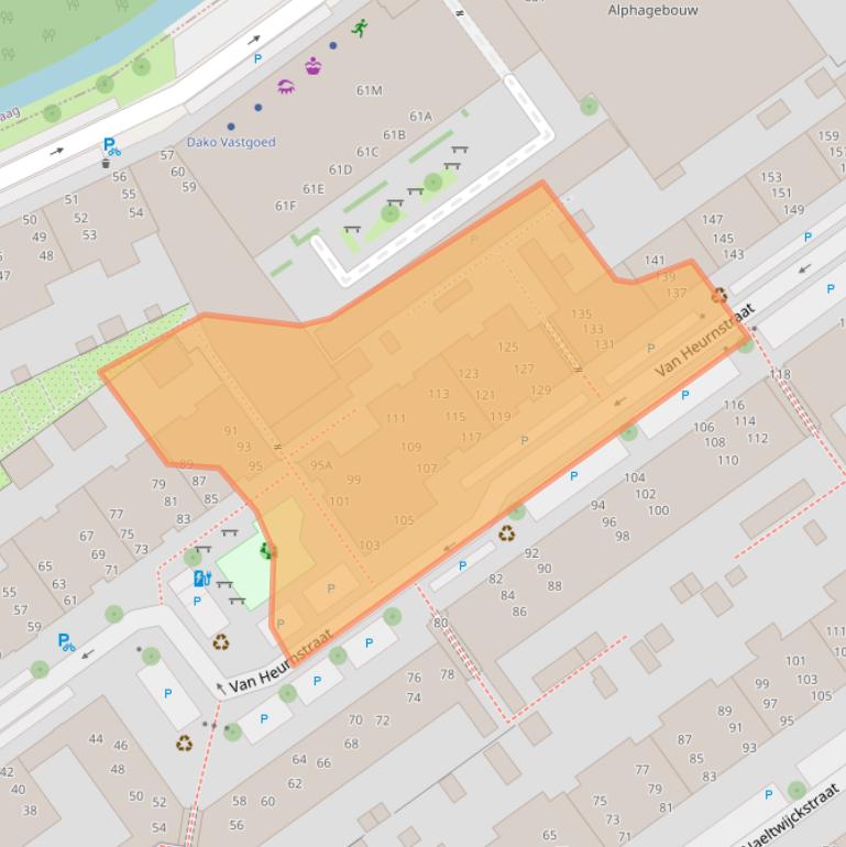 Kaart van postcodegebied 2274NJ.