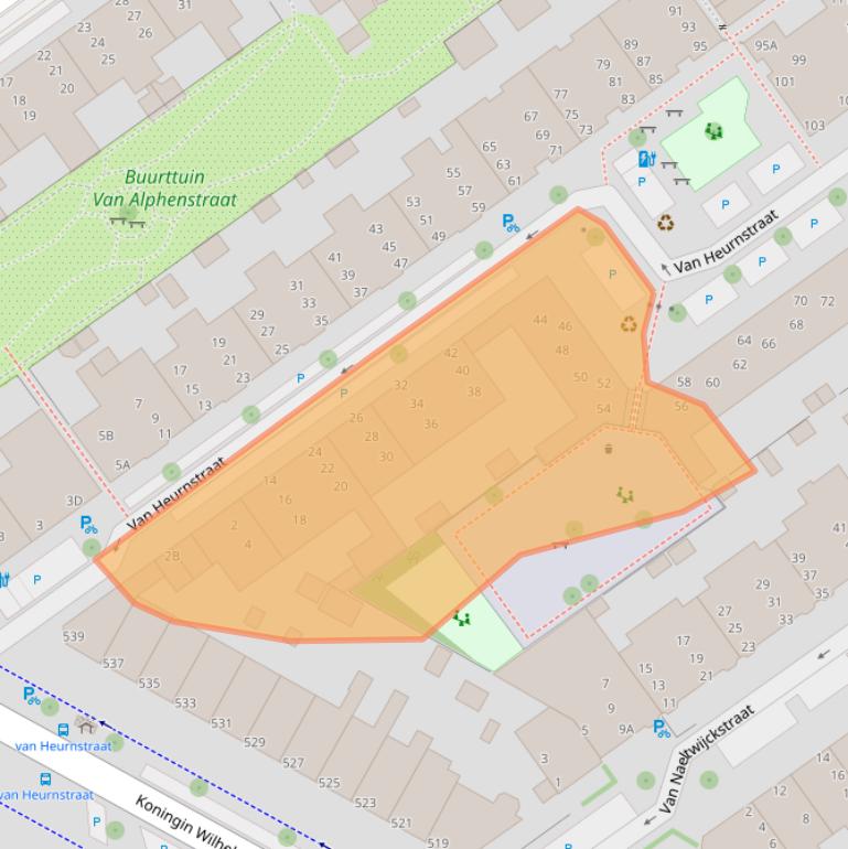 Kaart van postcodegebied 2274NM.