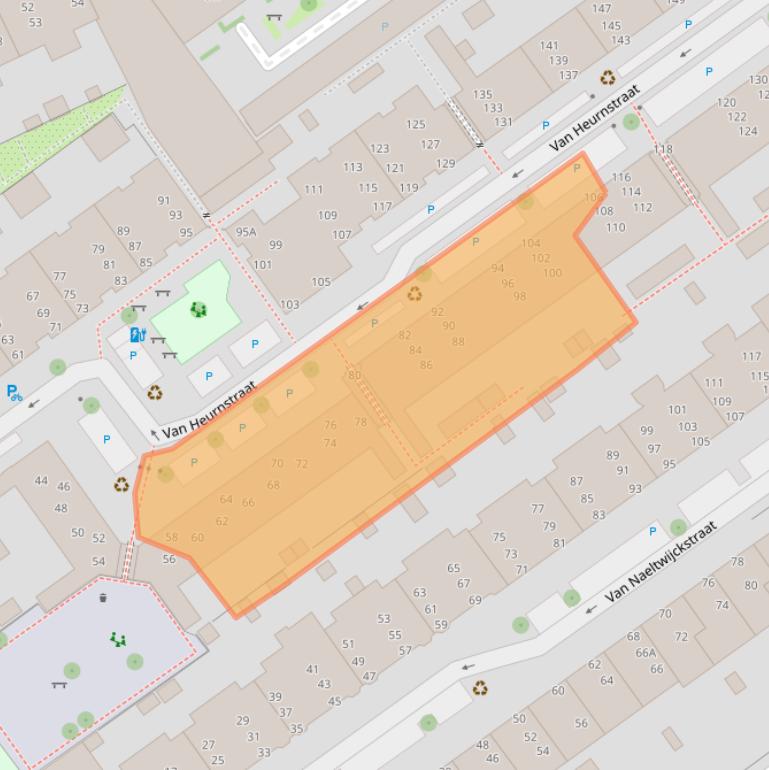 Kaart van postcodegebied 2274NN.