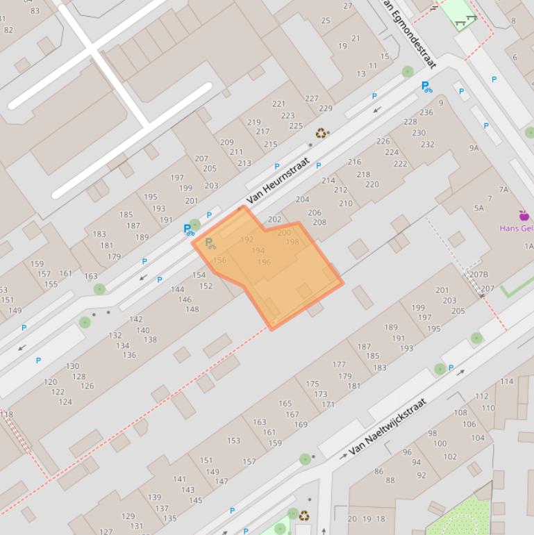 Kaart van postcodegebied 2274NR.