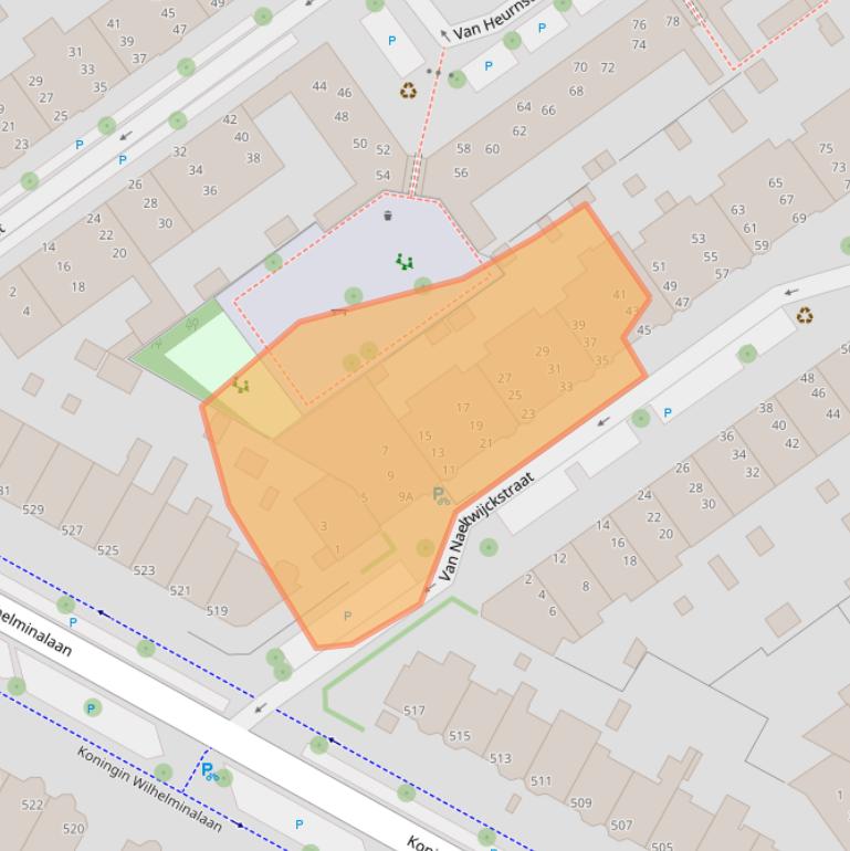 Kaart van postcodegebied 2274NV.